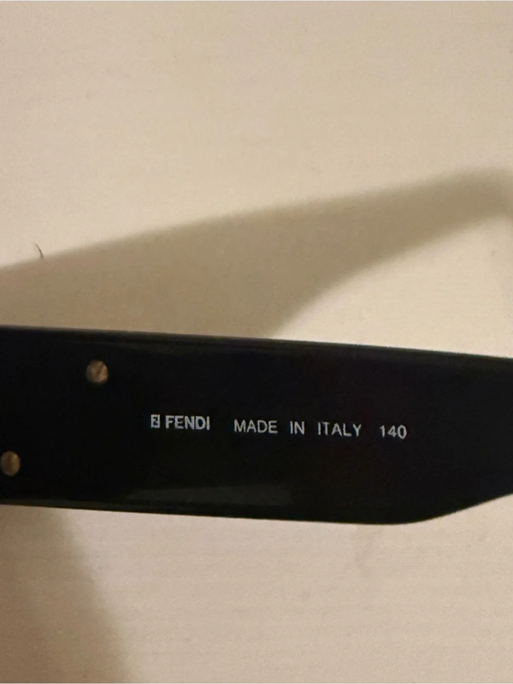Vintage Fendi Black Round Logo Sunglasses